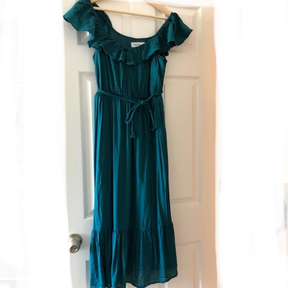 dark teal maxi dress